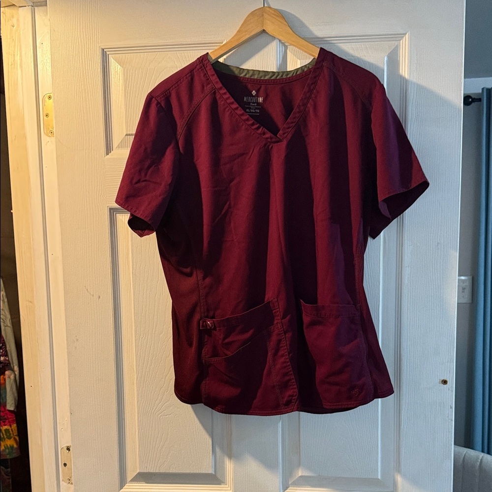 Med Couture Burgundy Short Sleeve Tee
